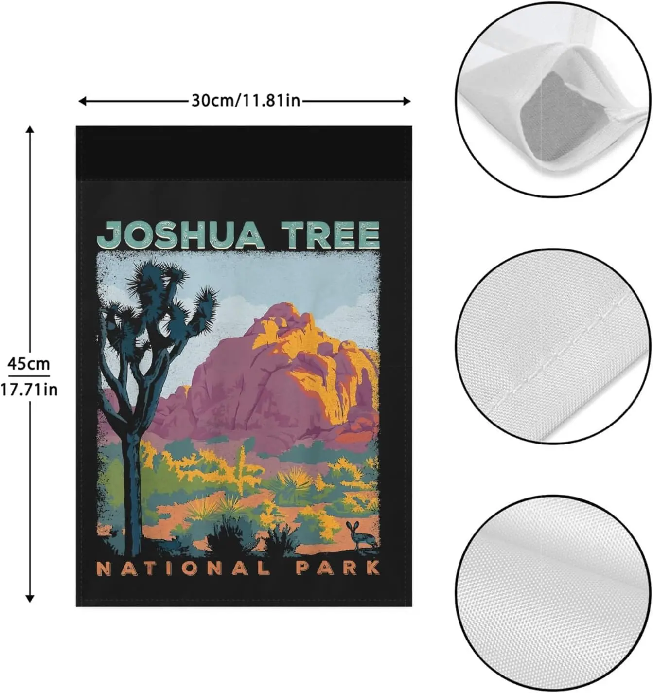 Joshua Tree National Park House Flag One Size Inspirational House Flag Double Sided Beach House Flag, white