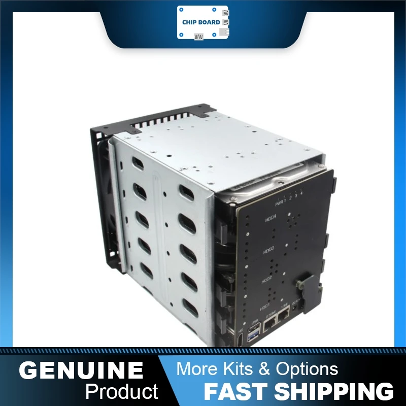 Geekworm XNAS1 Raspberry Pi CM5 4 Bay 3.5 Inch SATA NAS Storage Expansion Kit