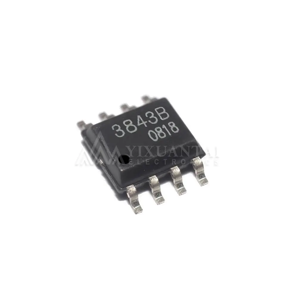 10pcs/Lot   UC3843BD1R2G  UC3843BD  Marking  3843B 【IC REG CTRLR BST FLYBK ISO 8-SOIC】New