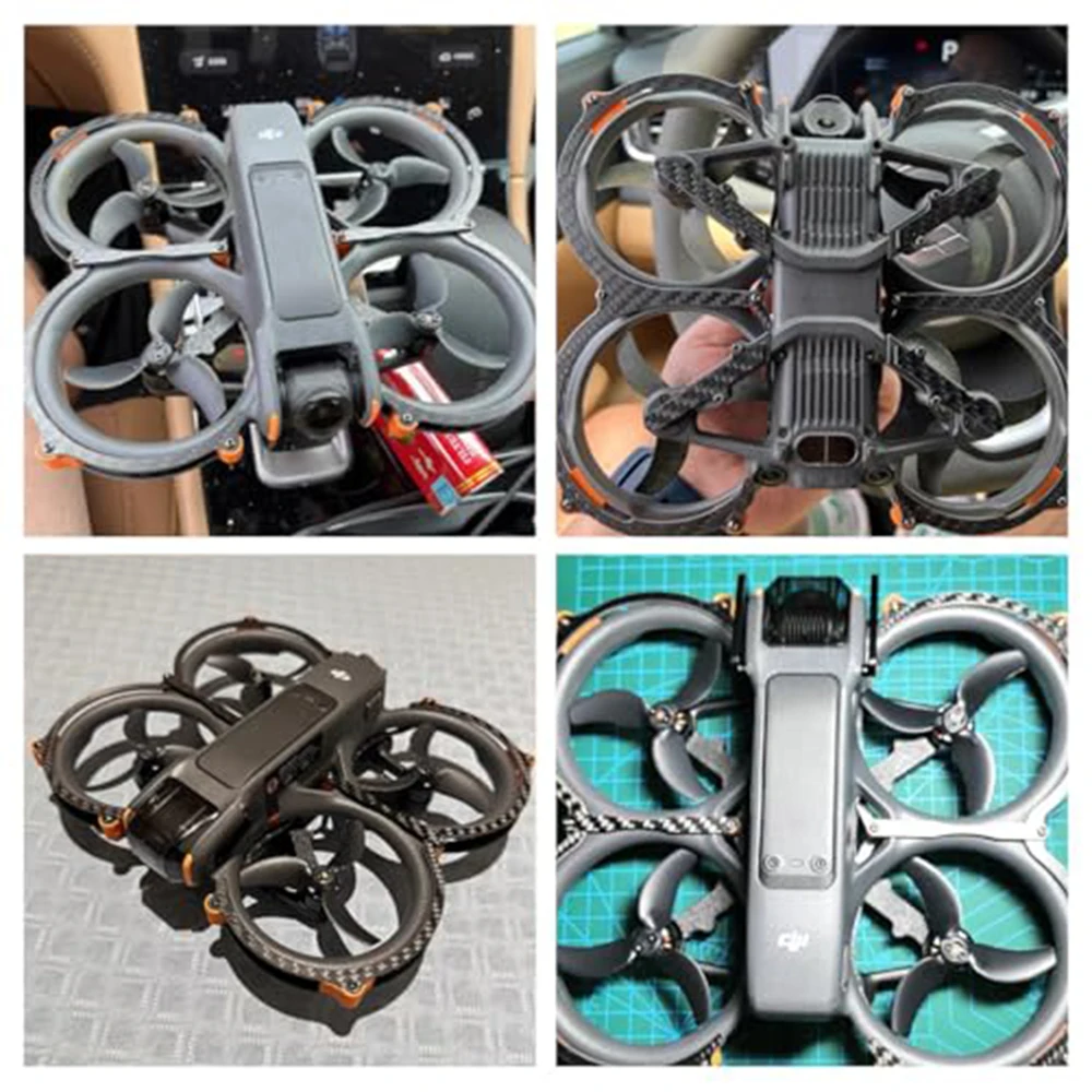 Non-destructive Installation Of Carbon Fiber Board Propeller Protector For DJI AVATA2 Accessories Armor Hoop Propeller Guard