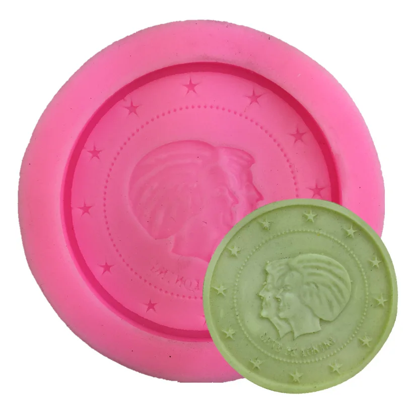 New Coin Shaped Silicone Mold Cake Decoration Fondant Cake 3D Chocolate Mold Food Grade Silicone Mould