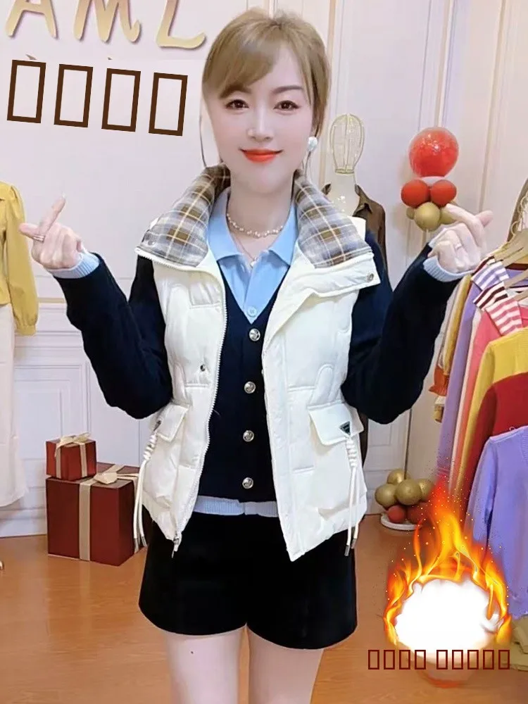 

Универсальный утепленный кардиган на молнии, женский жилет, зимняя теплая верхняя одежда, ветровка для повседневной носки, средней длины