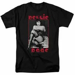 Bettie Page The Mistress T Shirt Licensed 1950 Queen Pin Up Girl Model Tee Black