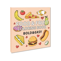 음식 및 과일 색칠하기 책, 만화 그래피티, 어린이 그림 색칠하기, 40 매