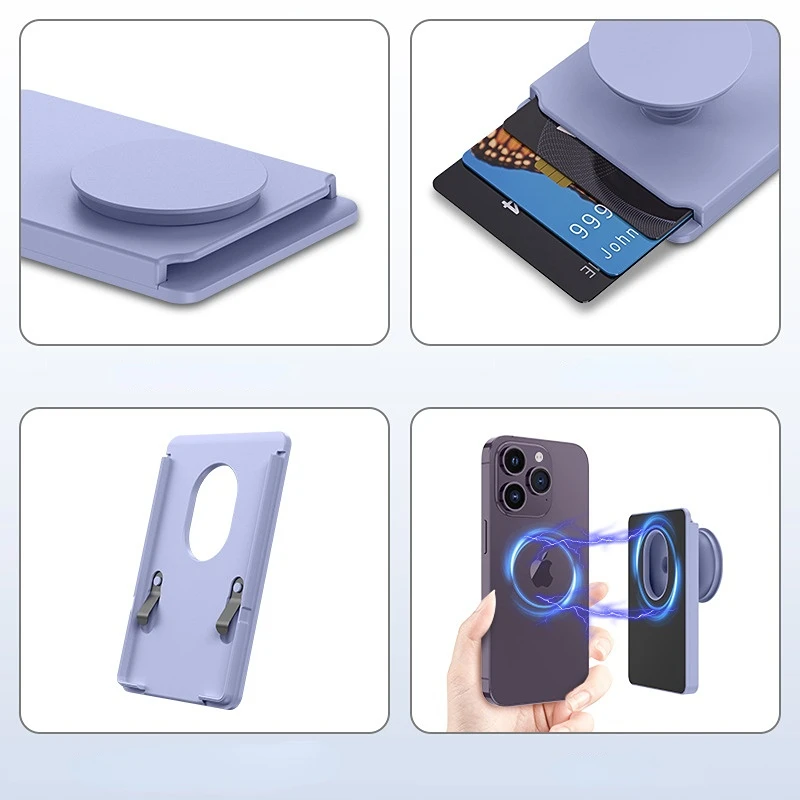 ل Magsafe محفظة حامل حامل بطاقة مغناطيسية ل iphone12 برو 13 14 برو ماكس الهاتف محافظ عصا على كم عودة ماكس الشريط المحفظة #2