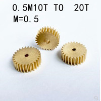 2pcs/lot 0.5M 12 13 14 15 16 17 18 19 20 Teeth Brass Flat Spur Gear CNC lathe machining parts