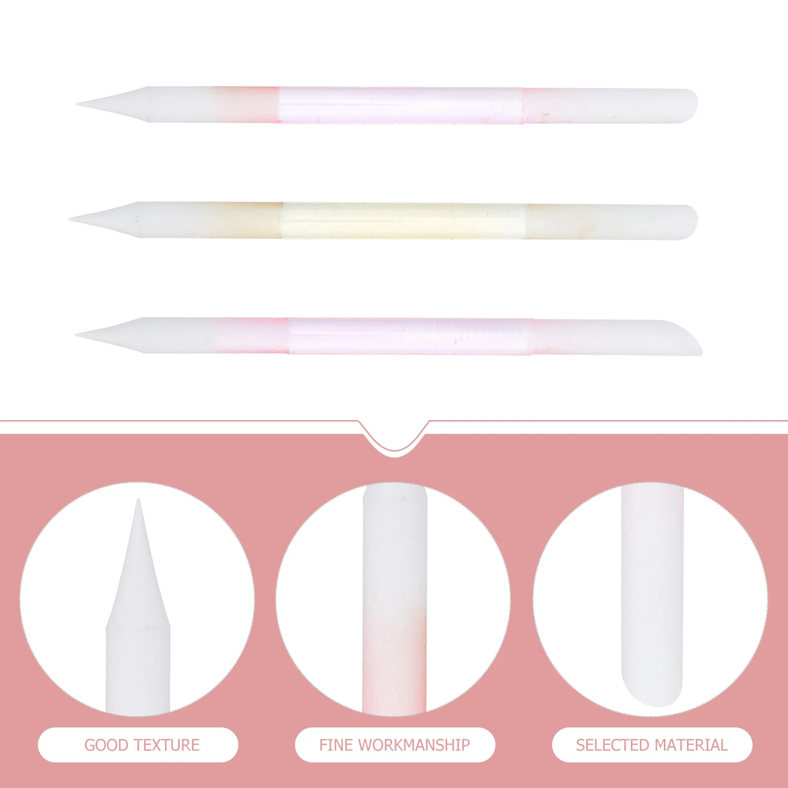 3Pcs 유리 네일 파일 부드럽고 안전한 소재 양면 네일 쉐이핑 도구 집이나 살롱에서 손톱 관리를 위한 이상적인 도구