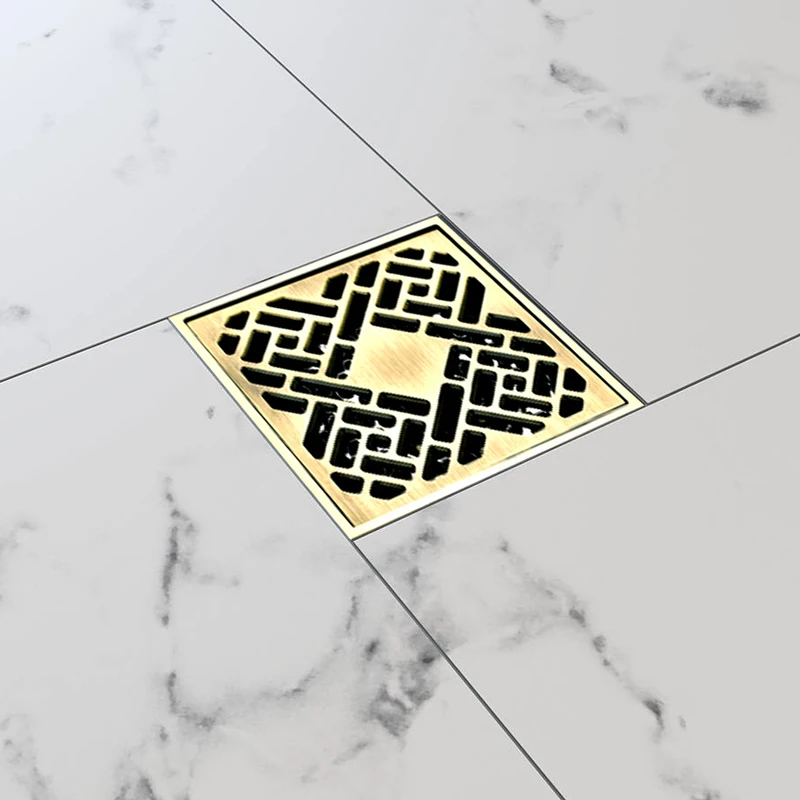 Thickened Brass Floor Drain Anti Odor for Bathroom  Shower Drain Hair Catcher Durable and Reliable Bathroom Accessories