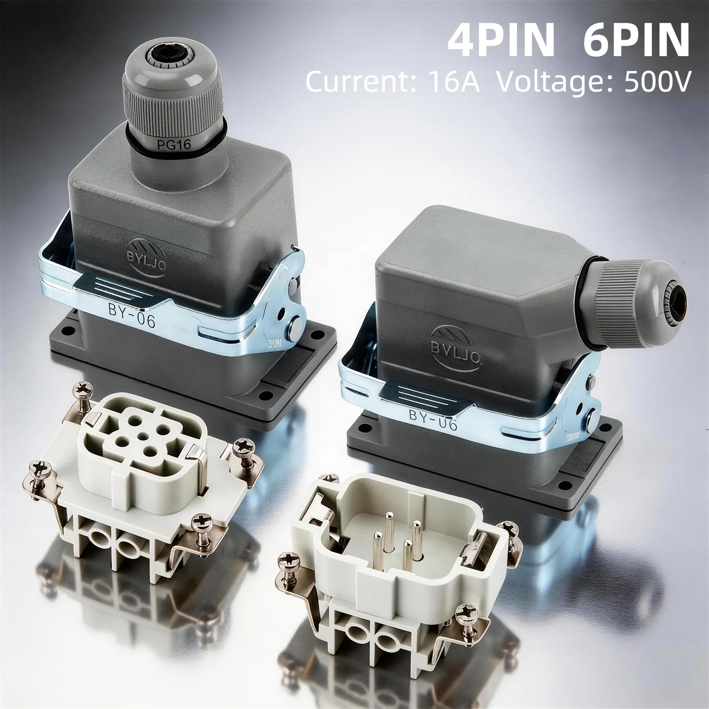 Heavy- Corrosion-Resistant Connectors Aluminum Alloy Shell IP65 Rated Cable Glands for Power PCB Marine Harsh