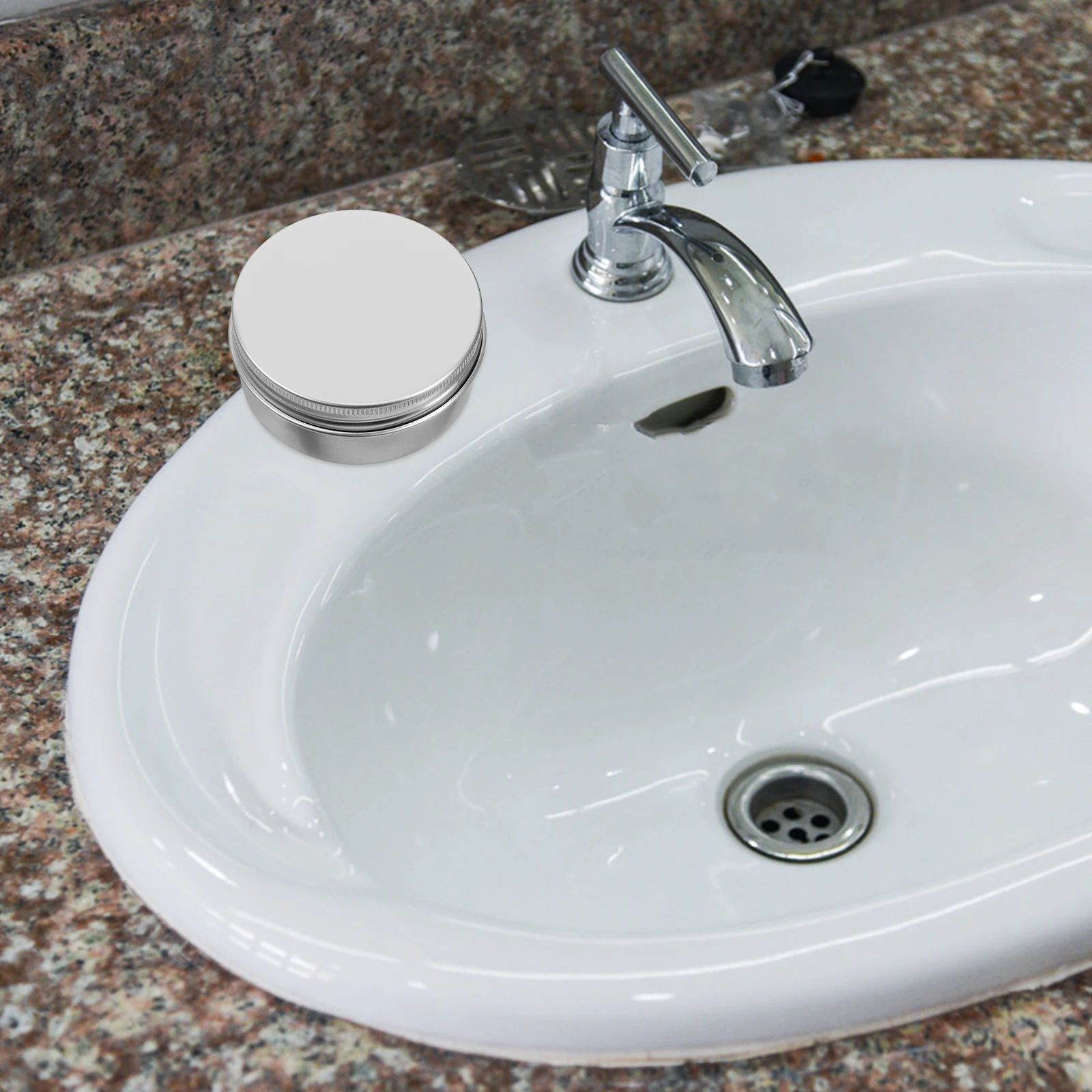 

4Pcs Aluminum Cream Jars Round Refillable Containers Leakproof Small Metal Cream Boxes for Travel Makeup Storage