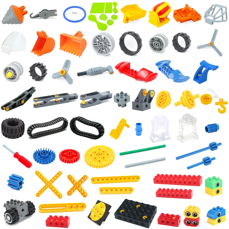 Big Building Blocks Technology Engineering Machinery Assembly Accessory Compatible Duploes 9656 45002 children Educational Toys