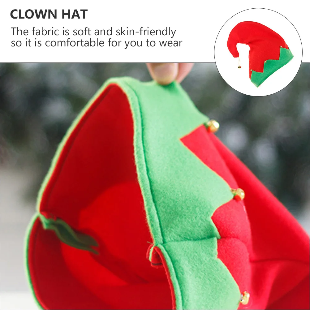 

3pcs Funny Cap Clown Cap Party Festival Wear Christmas Party Costume Decor Festival Clown Hat Xmas Costumes Hat
