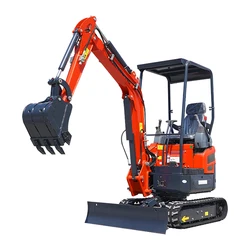 Máquina de excavación de HW-23W, minimáquina hidráulica, motor Kubota, herramientas de trabajo de jardinería agrícola personalizadas