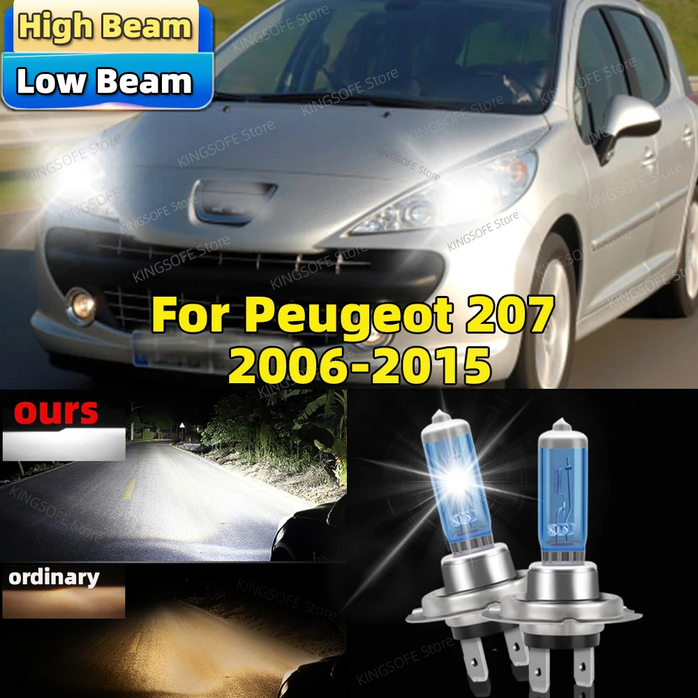 

2Pcs Canbus Halogen Light Bulb 100W Super Bright Headlight Lamp For Peugeot 207 2006-2015 2007 2008 2009 2010 2011 2012 2013