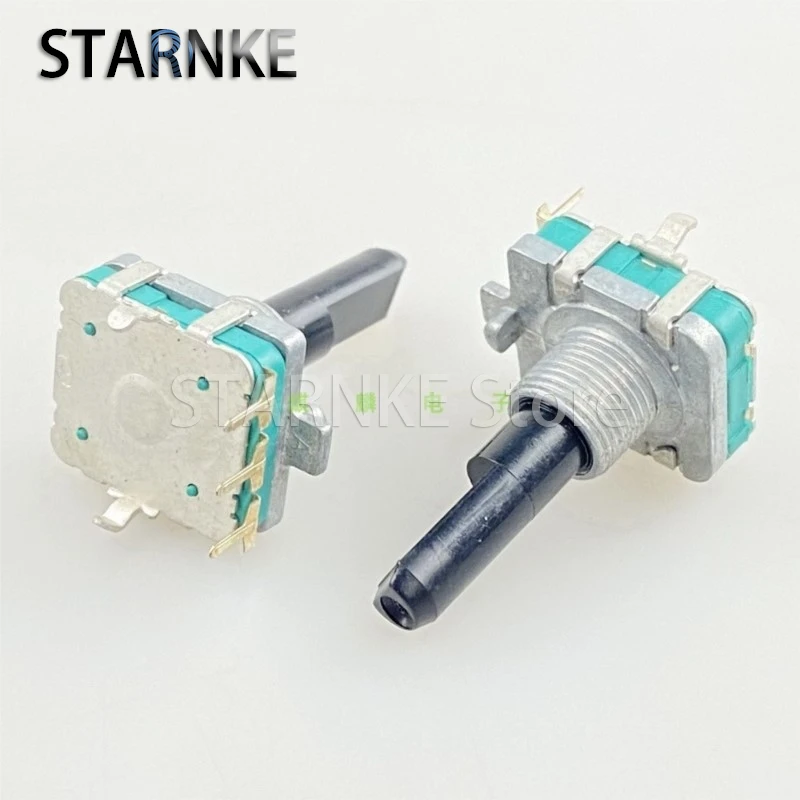 2PCS EC16 Type Encoder 3-Pin Power Amplifier Audio Volume Adjustment Controller 360 Degree Rotation Adjustable Potentiometer