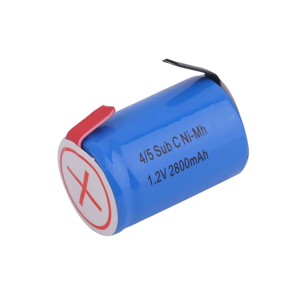 Batería recargable con terminales soldados, pila NIMH sub-c de 1,2 V, 1,2 mAh, 4/5SC, nueva