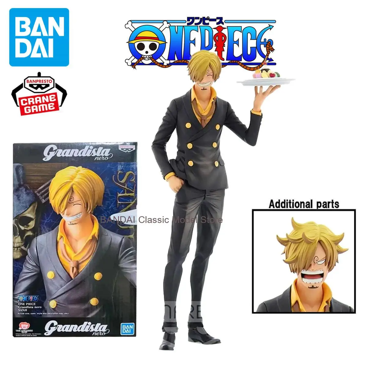 

Bandai Original Banpresto Anime One Piece GRANDISTA NERO Sanji Action Figures Collection Doll Toys