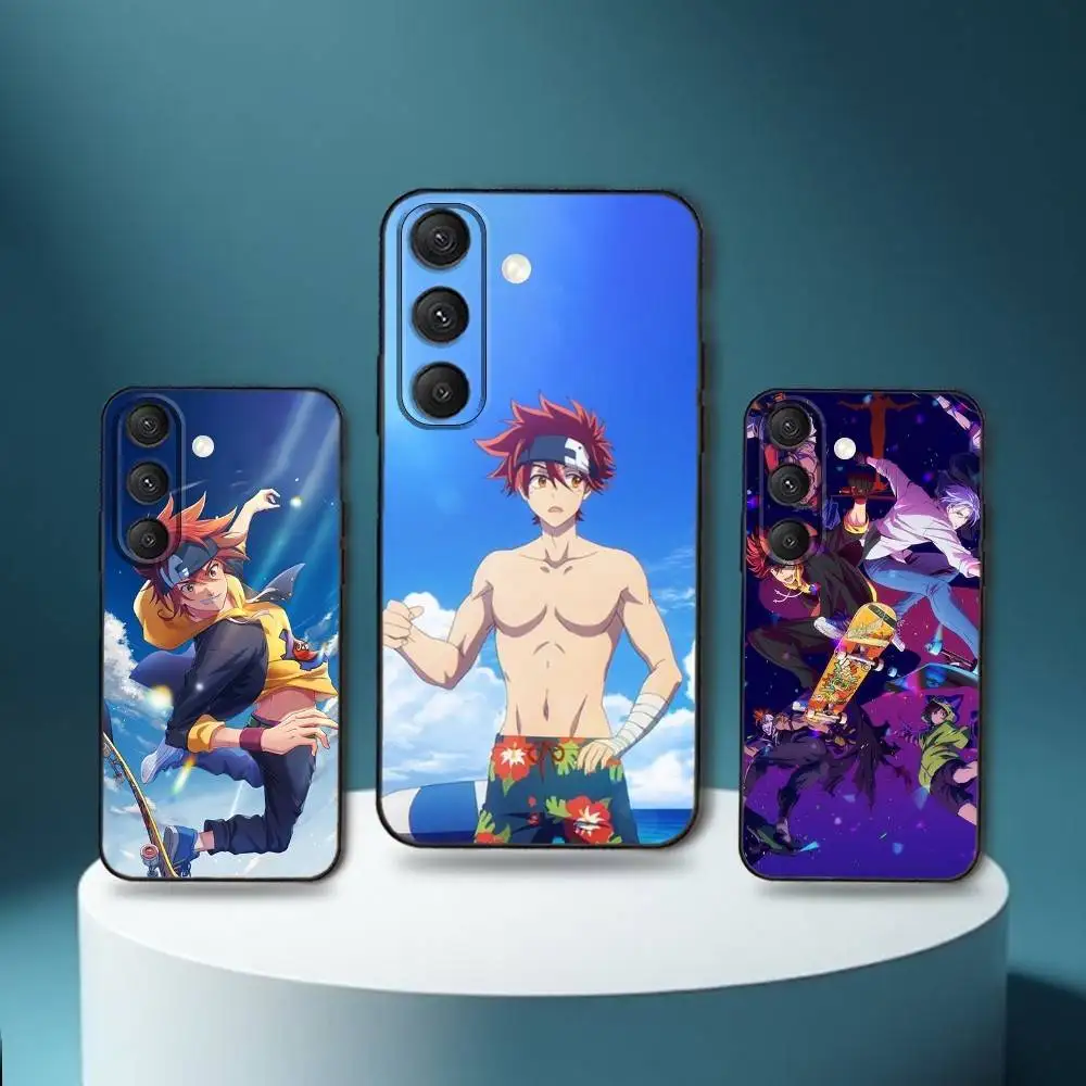 

1PC Anime SK8 The Infinity Phone Case For Samsung S25,S24,S23,S22,S21,S20,S10,Ultra,Plus,Lite,FE,Soft Silicone Black Cover