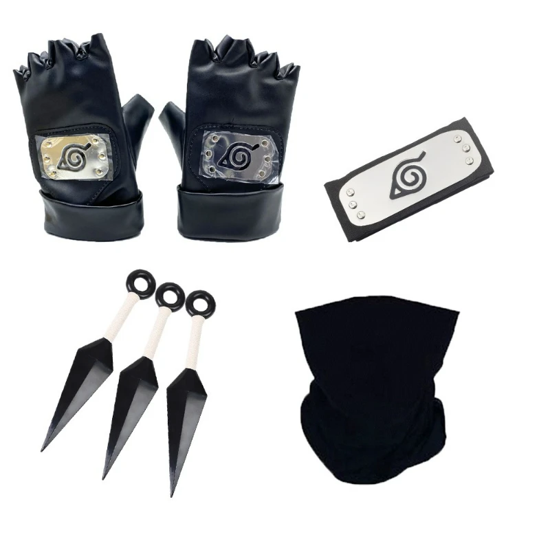 1PCS Accesorios de Cosplay de Naruto, Bolsa Ninja, Kunai, Shuriken, Collar de Akatsuki Kakashi, Figura de Acción, Regalo de Anime, Regalo de Cumpleaños