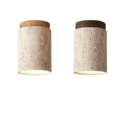 Modern Travertine Stone Ceiling Lamp Hallway Foyer Bedroom Corridor Flush Mounted Staircase Indoor Lighting Fixture Home Decor