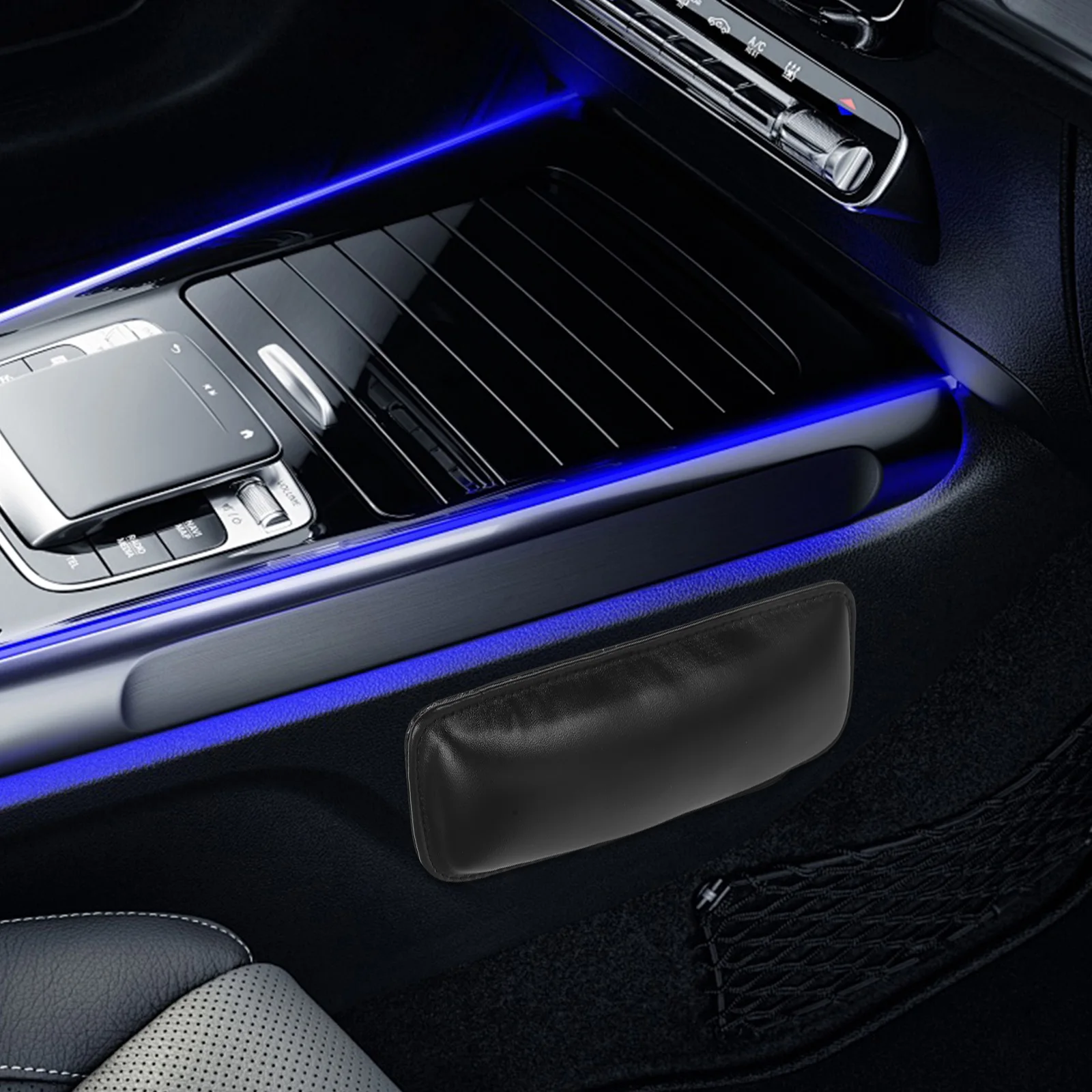 

2 Pcs Car Knee Pads Leg Cushions Door Armrest Enhancer Elbow Console Black Automotive