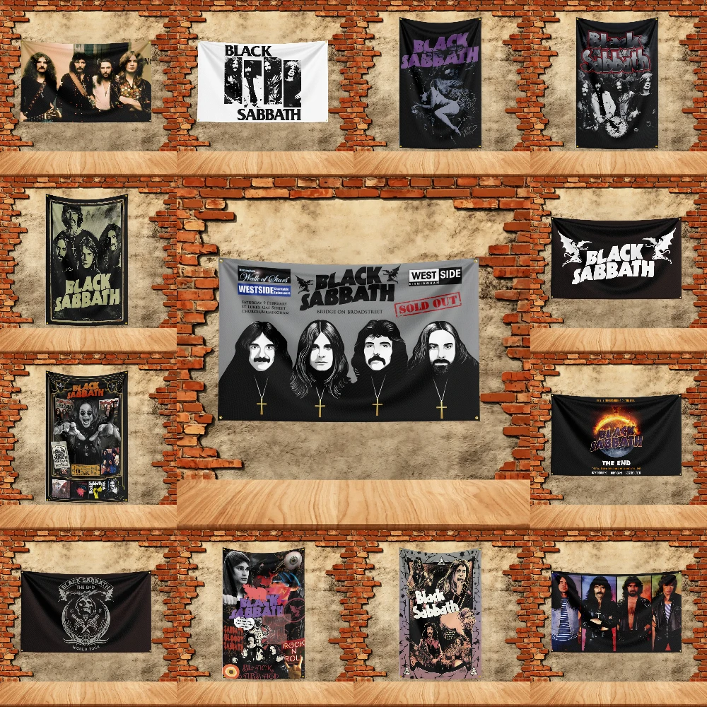 Music Band Flag 3x5ft for Black Sabbath Fans Banner Custom any Image Garage Bedroom Living Room Dorm Wall Hanging Decor Tapestry