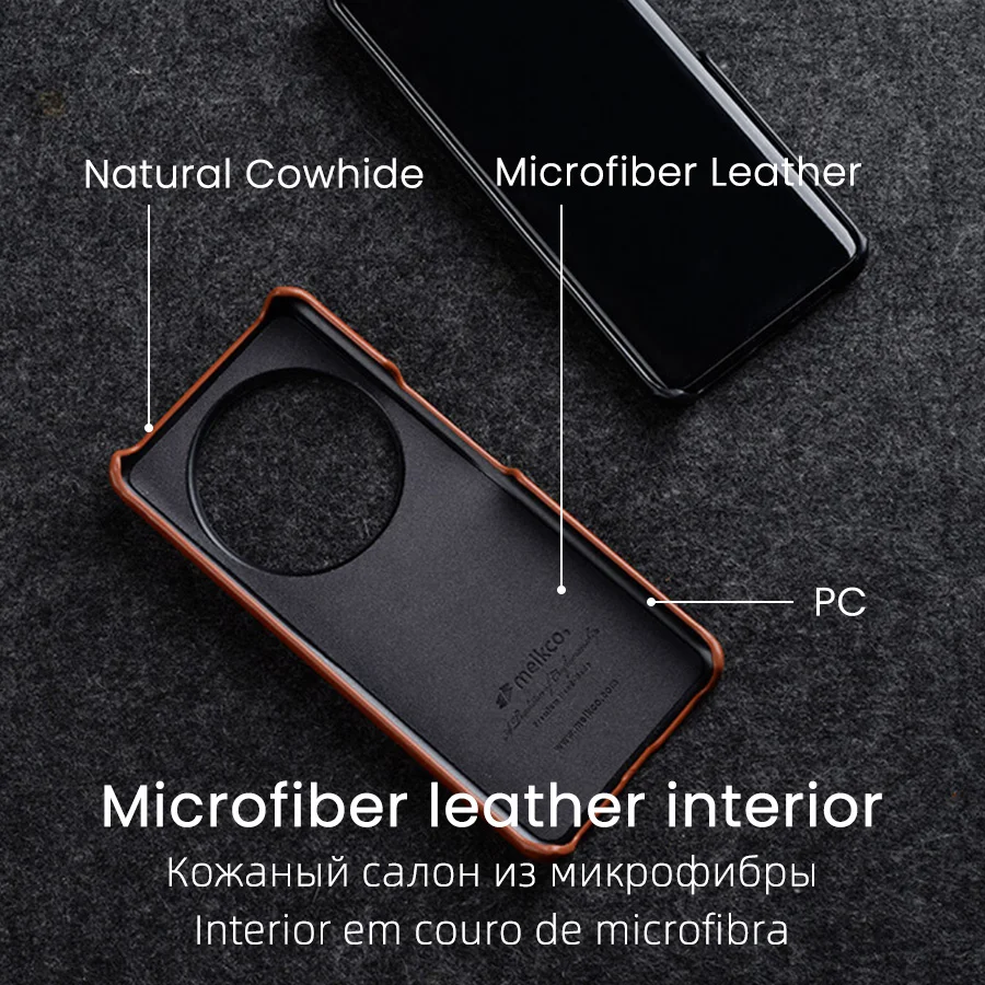 Melkco Oil Wax Genuine Leather Case for Xiaomi 13 Ultra Pro 5G Luxury Business Retro Pull-up Cow Phone Cover