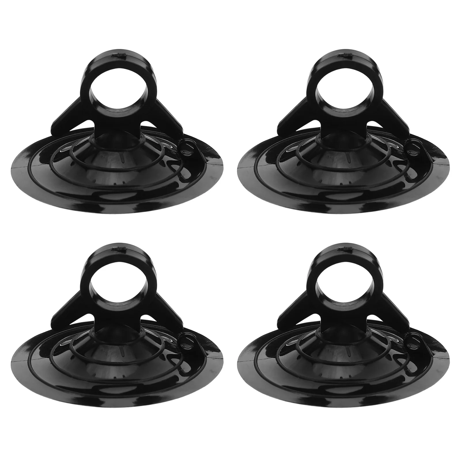 

4pcs Sunshade Suction Cup Heavy Duty Car Windshield Holder For Curtain Window Automotive Use Black Thickened Mirror Hook