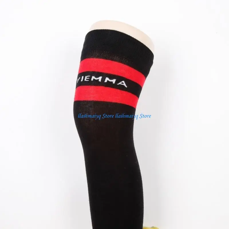 573bロリータストライプのソリッドカラーソックス女性女の子面白い贈り物太もものハイロングストックイン