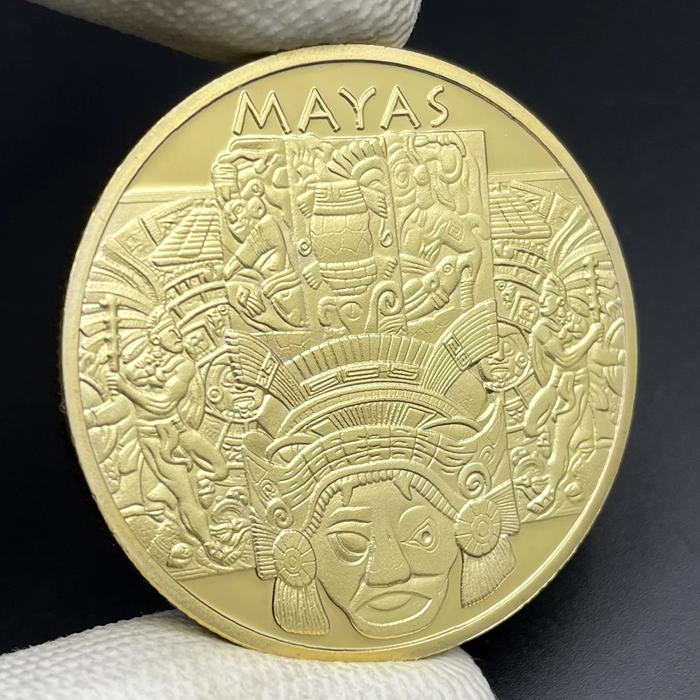 The Mayan Calendar Challenge Coin Collectibles Mexican Maya Culture Commemorative Medal Totem Symbol Souvenir