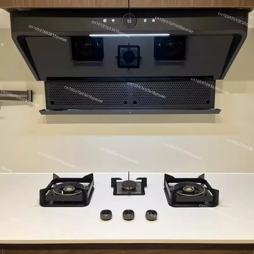 Household Fully Embedded Hidden Gas Stove Integrated Under The Table Rock Slab Embedded Stove