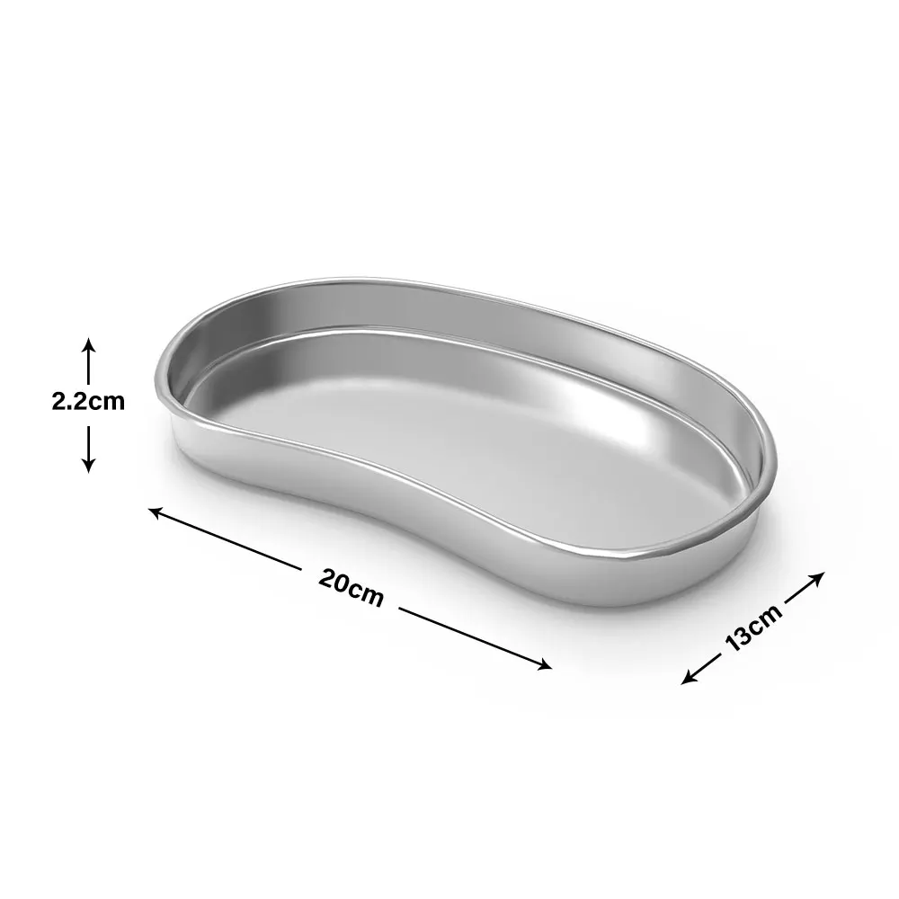 Dental Stainless Steel Kidney Shaped Surgical Disinfection Bending Tray Medical Plate Lab Instrument For Clinic Cosmetic Tattoo