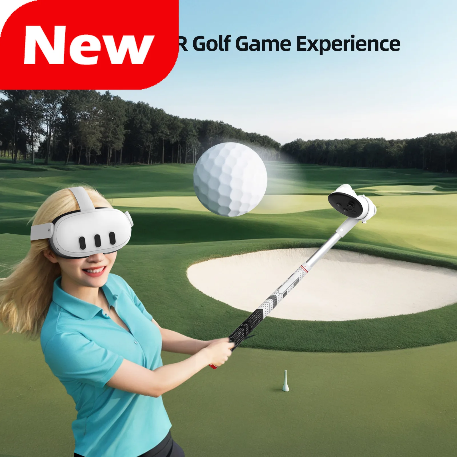 

Golf Club Accessories -VR Handle Controller for Quest 3 Accessories Tennis Baseball Canoe Game Handle Expansion Accessories