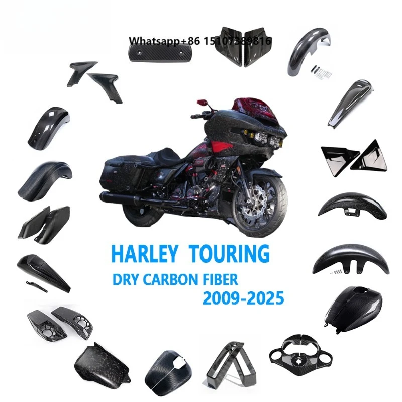 

Carbon Real 3K Full Pre-preg Dry Carbon Fiber Motorcycle Full Set Fairings for Davidson Touring Models