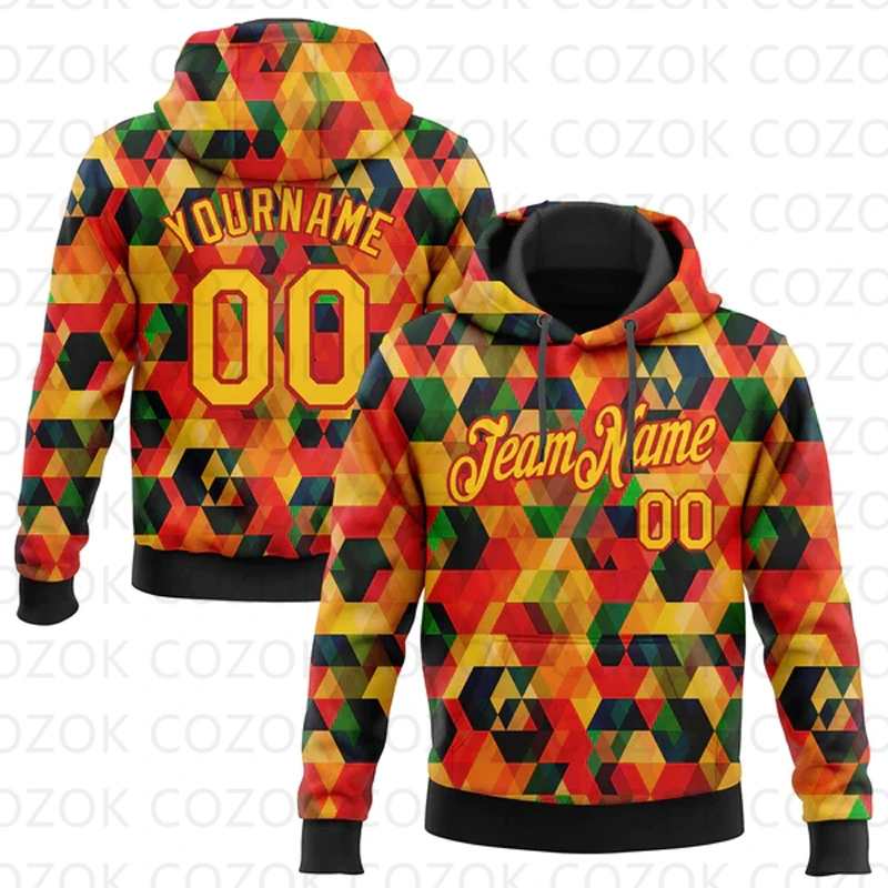 Customized Hoodie rhomboid pattern Color Jersey 3D Printed  Unisex Pullovers Hoodie Casual Sweatshirts