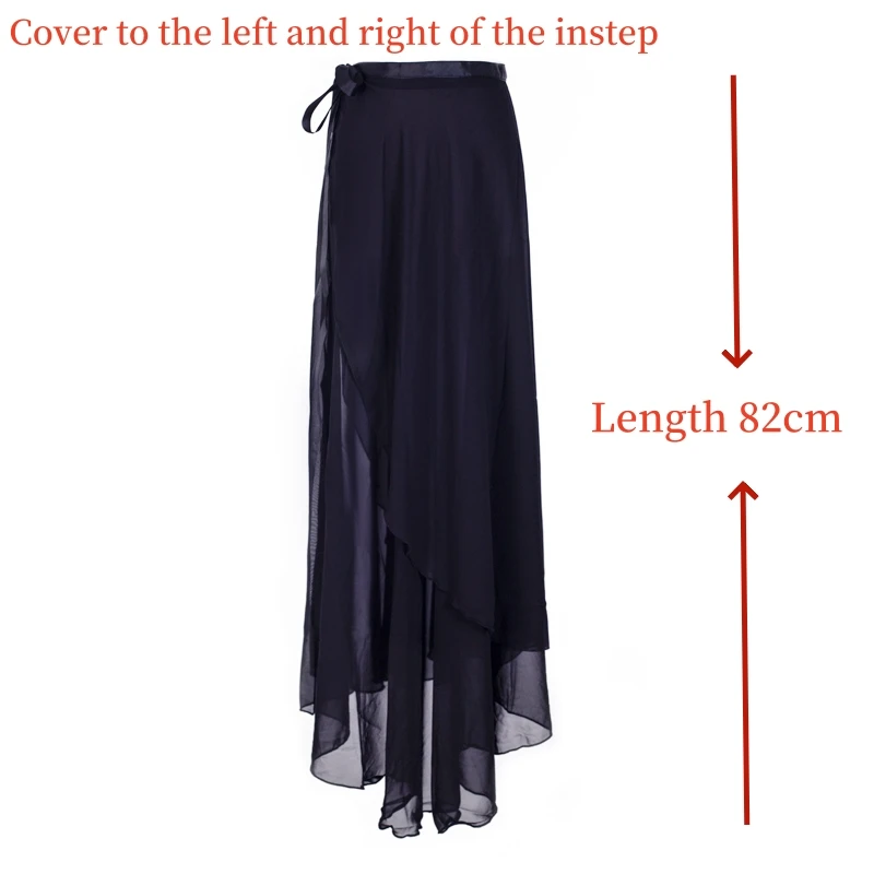 TOVEKIN Adults long chiffon ballet skirts women lyrical soft ballet dress black burgundy navy pink white ballet dance costumes