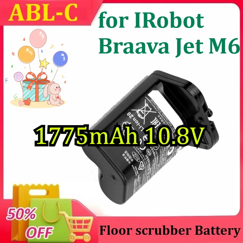 

ABL-C for IRobot Braava Jet M6 Rechargeable Floor Scrubber Battery New 1775mAh 10.8V