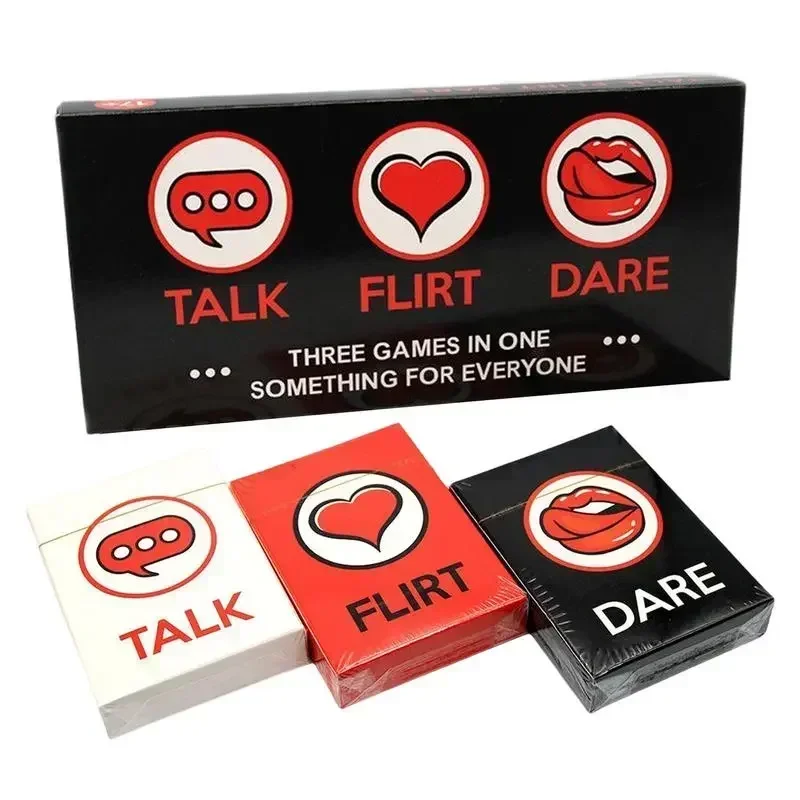 Talk Or Flirt Or Dare Cards Romantic Sexy Date Night Card Game For Couple Lovers Partners Naughty Adult Game Valentine Gifts