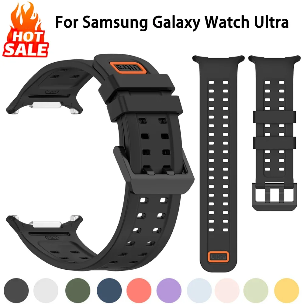 Sports Silicone Band For Samsung Galaxy Watch Ultra 2 Marine Bracelet Galaxy Watch Ultra 2025 47mm 1:1 Official Breathable Strap