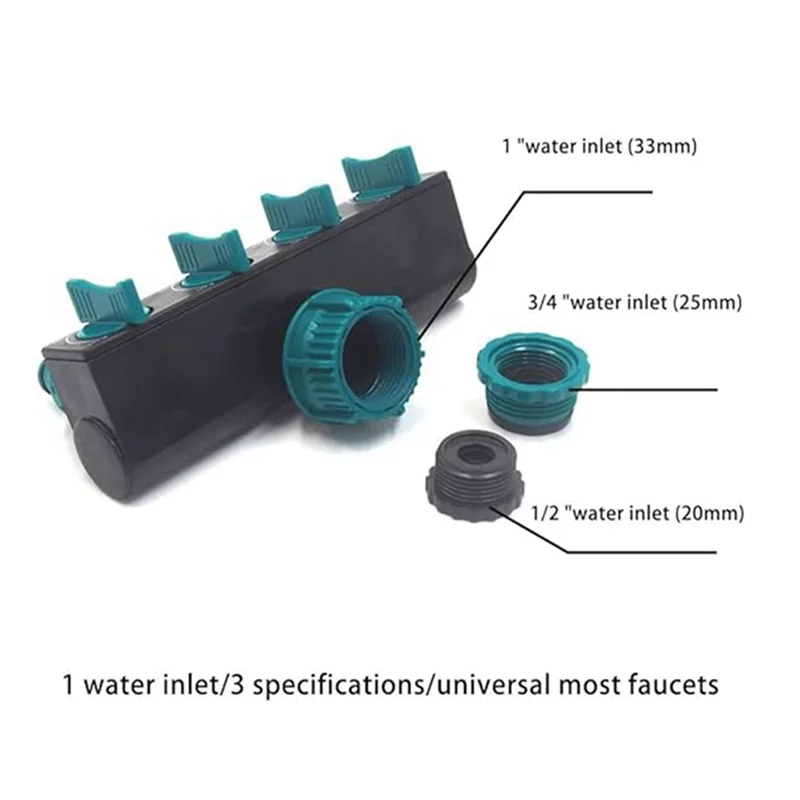 1 Piece 1 In And 4 Out Diverter Irrigation Diverter Valve European Standard Threaded Garden Watering Connector