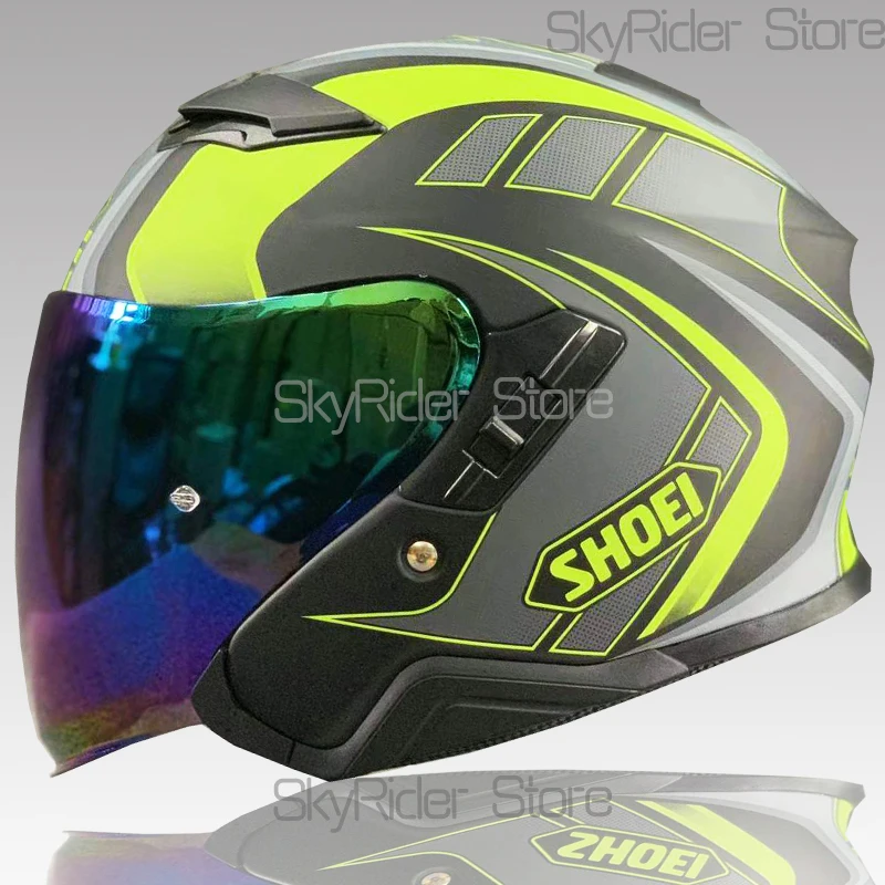 

Open Face Helmet shoei J-CRUISE 3/4 Helmet AGLERO-TC3 Double visor Pink Flower Off Road Racing Motocross Motorcycle Helmet