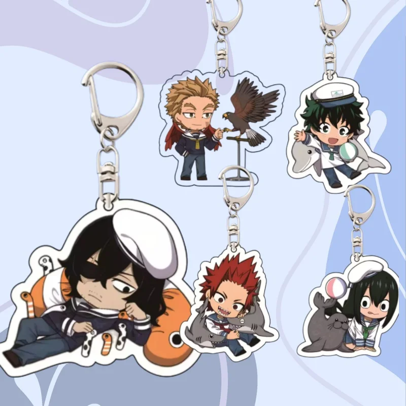 

Cartoon Acrylic Keychain for My Hero Academia Himiko Toga Izuku Midoriya Ochaco Uraraka Backpack Pendant Accessories Gifts Toys