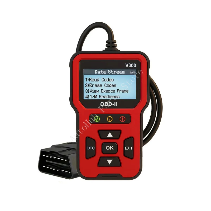 

V300 Automotive Diagnostic Tool – Engine Fault Scanner with Live Data Stream, Performance Test & OBD2 Decoder
