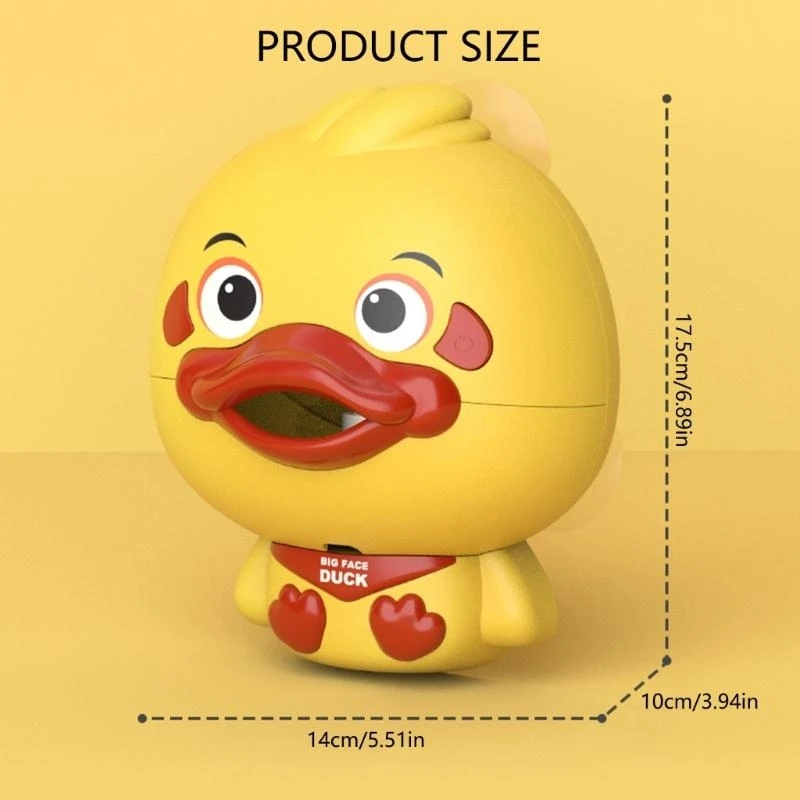 Baby Shower Toy Bath Bubble Maker Yellow Duck Toy for Boys and Girls Aged 1 to 5