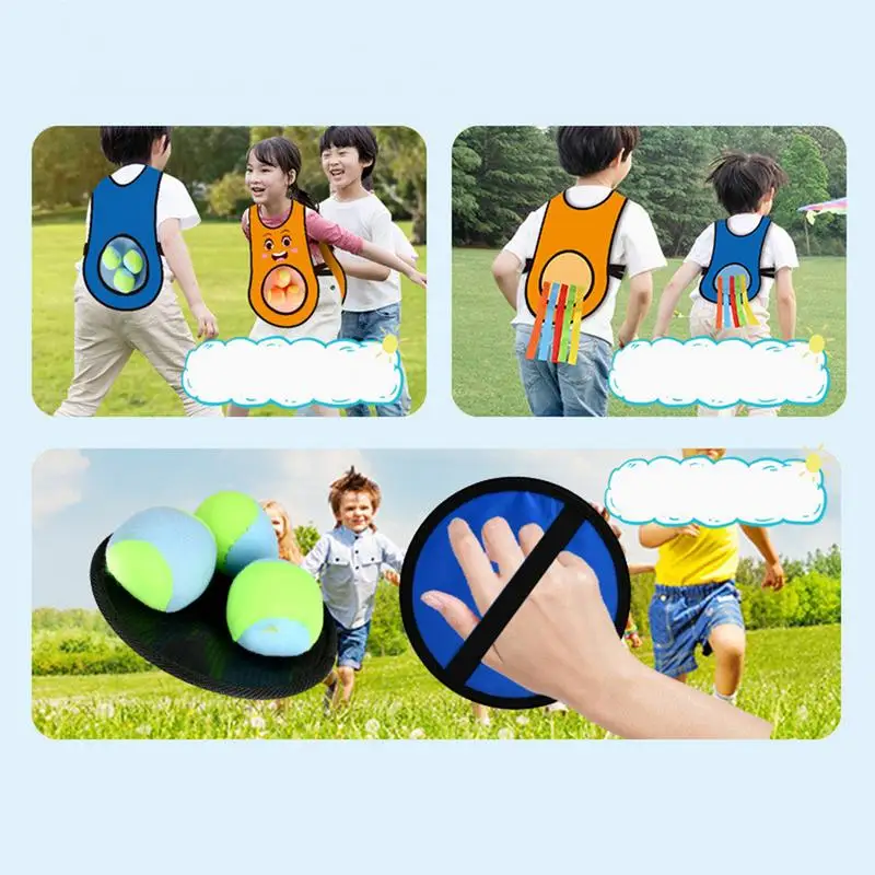 Sticky Target Ball Jersey Children Sticky Target Ball Breathable Multi-Functional Dodging Toy Set Playground Tossing Game
