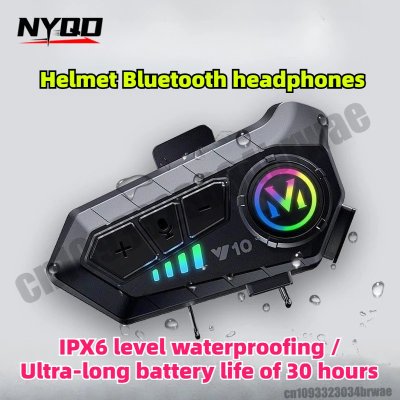 

Motorcycle Bluetooth 5.3 Helmet Headset Wireless Hands-free Call Phone Kit Waterproof Earphone MP3 Music Player Speaker for Moto