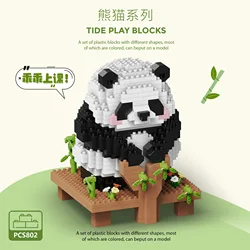 Creative Panda Mini Block Animal Building Block Set Bricks Educational Toy For Children Boys 6 to 10 Year Old Girl Birthday Gift