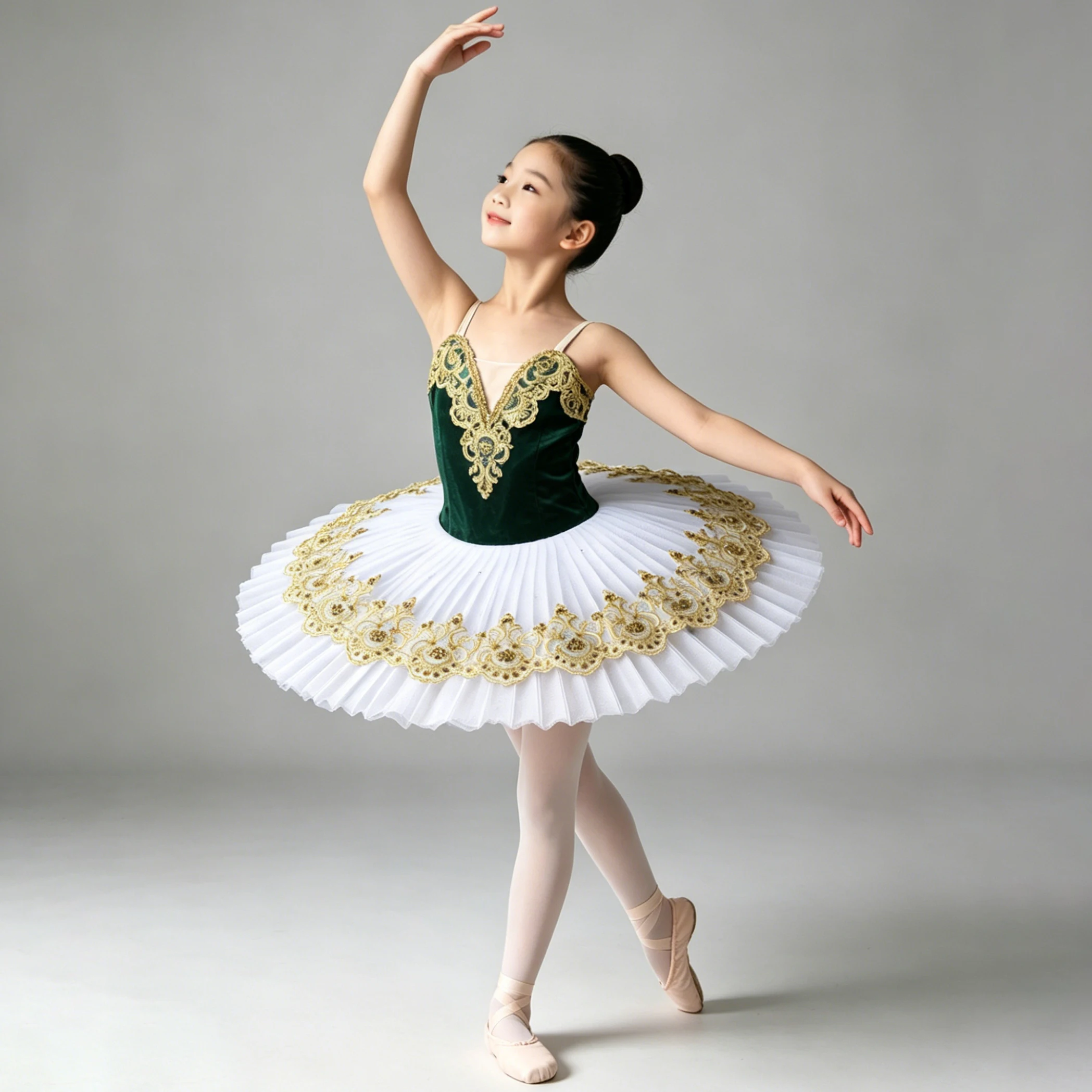 Professional Classical Tutu Ballet Dress Embroider Sequin Velvet Patchwork Ballerina Party Dress Children Girl Dance Costumes