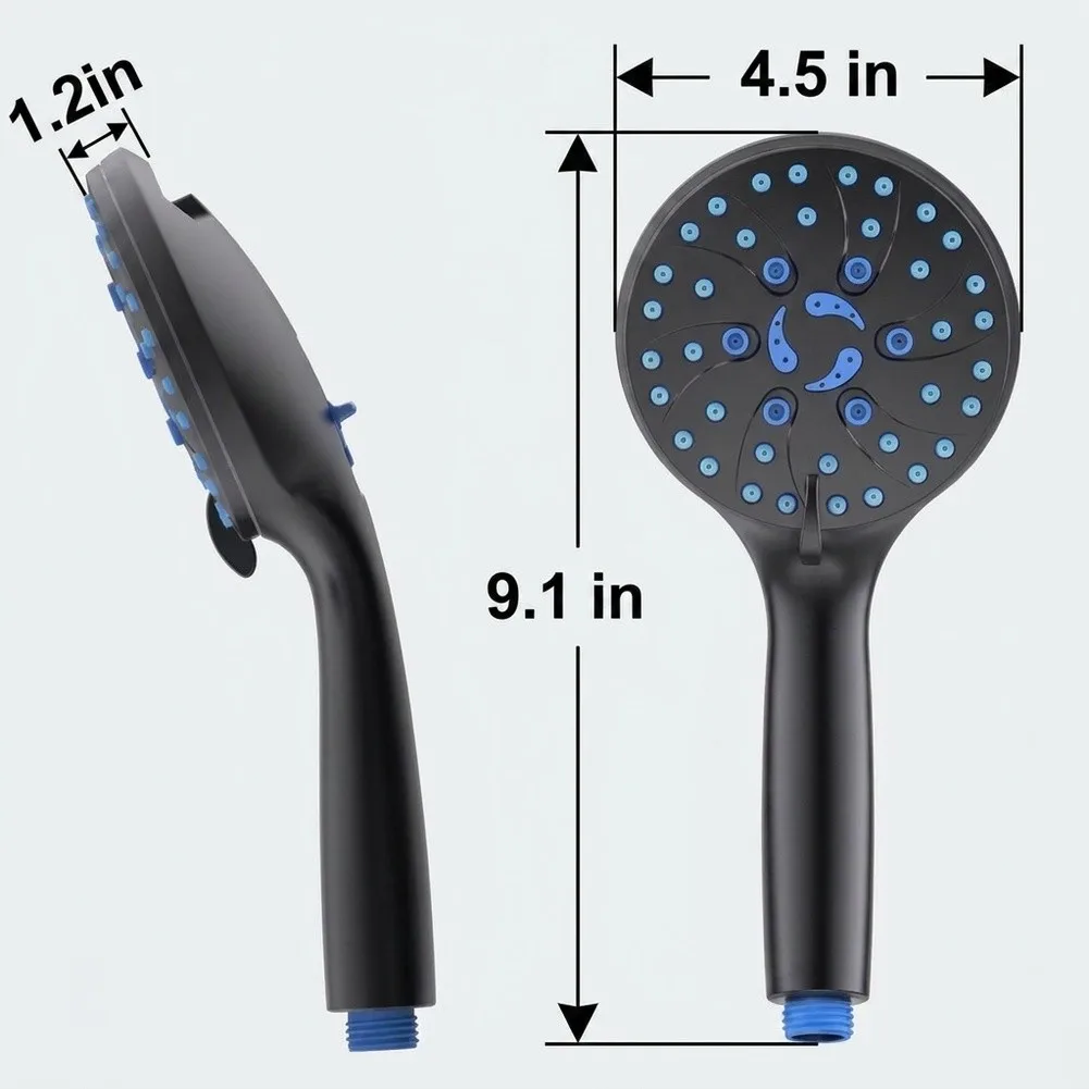 High-Pressure 5-Mode Shower Head with Precision Nozzles and Built-in Rinse Feature for Home and Hospitality Use