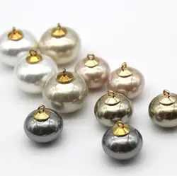 6pcs/lot Size:15mm/20mm Vintage Pearl Gold Metal Buttons Sweater Cardigan Decorative Button for Sewing Accessories (SS-2793)